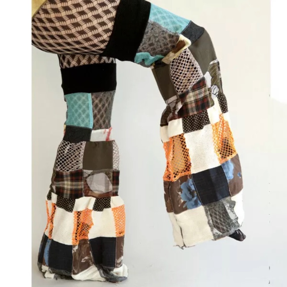 Trixy Xchange Patchwork Fishnet OTK Leg Warmers - Picture 1 of 8
